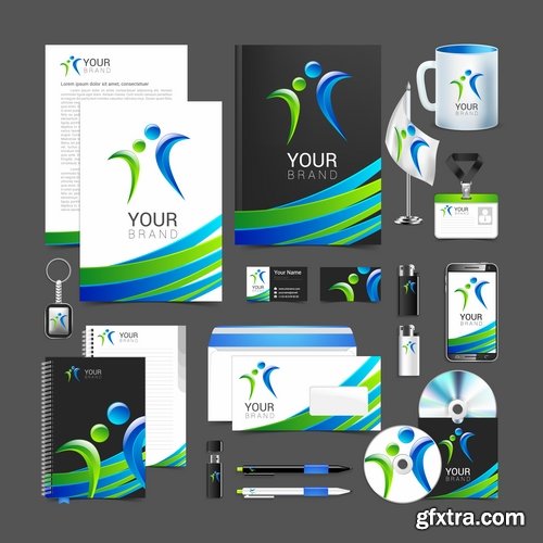 Corporate business template brochure card flyer banner sketch 25 EPS