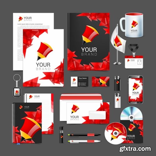 Corporate business template brochure card flyer banner sketch 25 EPS