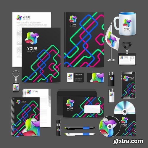 Corporate business template brochure card flyer banner sketch 25 EPS