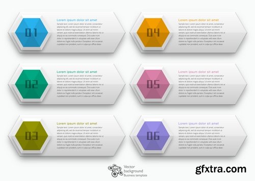 Infographics banner button web design element graph accessories 25 EPS