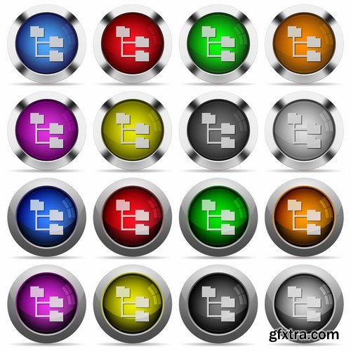 Icon button web design element website site 25 EPS