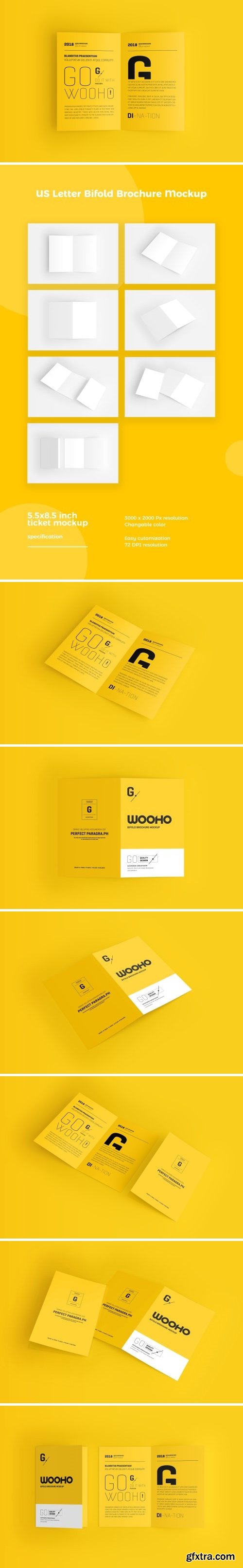 CM - US Letter Bifold Brochure Mockup 2499770