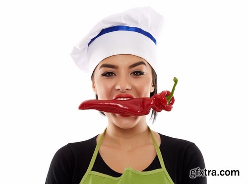 Pepper red hot chili girl woman with sweet pepper 25 HQ Jpeg