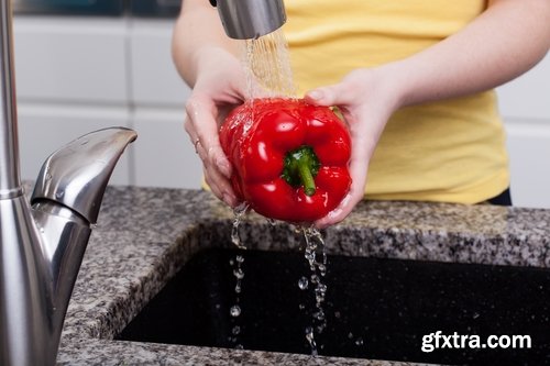 Pepper red hot chili girl woman with sweet pepper 25 HQ Jpeg