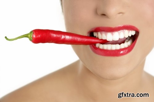 Pepper red hot chili girl woman with sweet pepper 25 HQ Jpeg