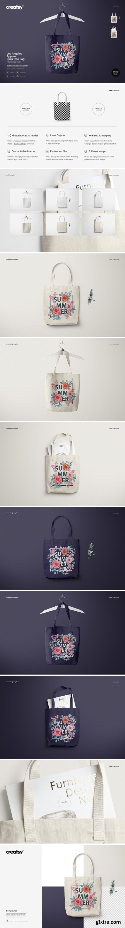 CM - Los Angeles Apparel Tote Bag Mockup 2465613