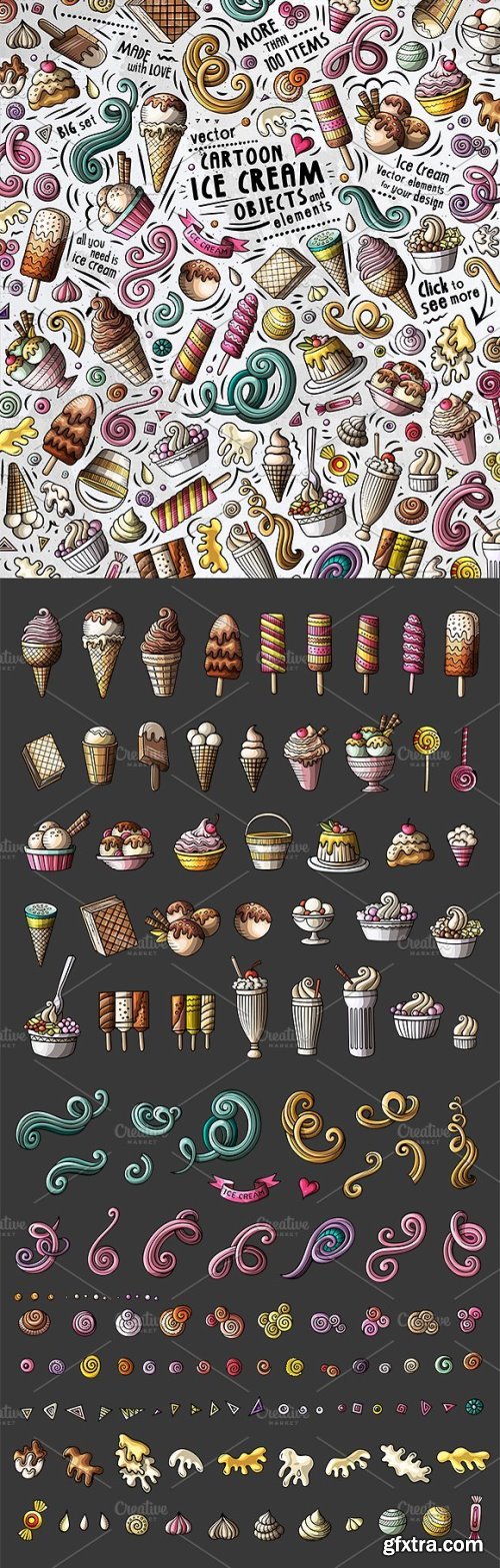 CM - Ice-Cream Cartoon Doodle Big Pack 1590960