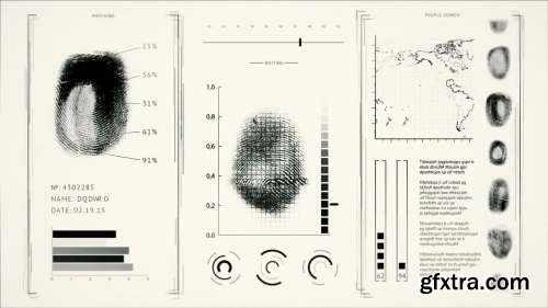 MA - Fingerprint Scanning Stock Motion Graphics 56305