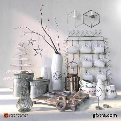 3Dsky - Set Scandinavian Decor 01