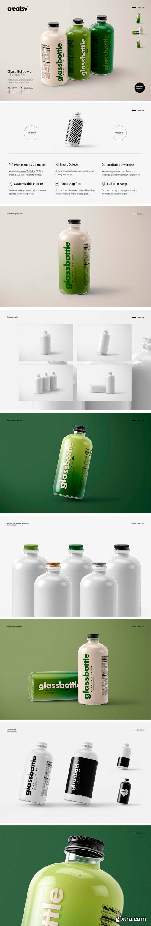 CM - Glass Bottle Mockup Set v.2 2448893