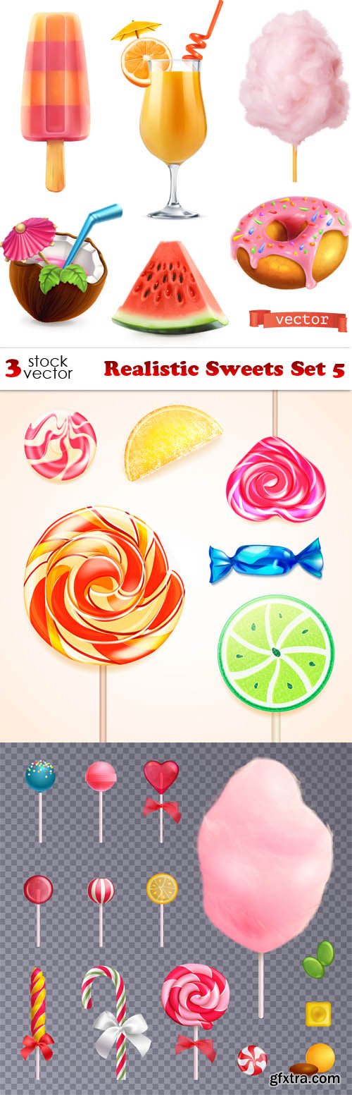 Vectors - Realistic Sweets Set 5