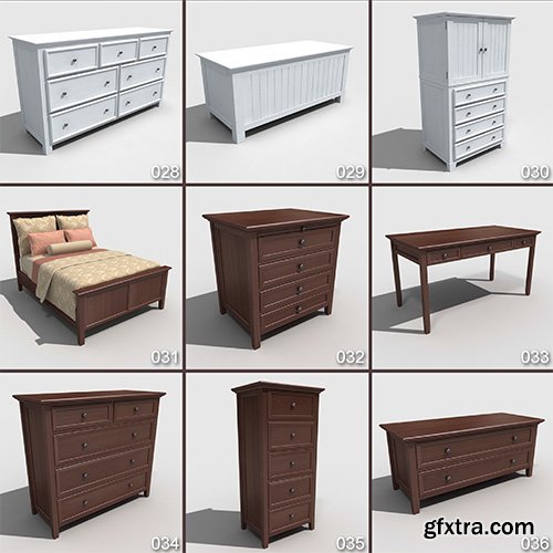 DigitalXModels - 3D Model Collection - Volume 15: BEDROOM FURNITURE