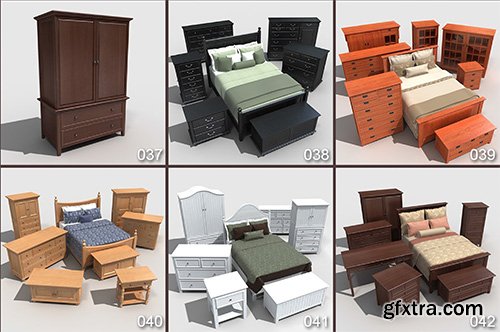 DigitalXModels - 3D Model Collection - Volume 15: BEDROOM FURNITURE