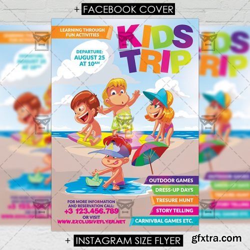 Kids Trip – Premium A5 Flyer Template