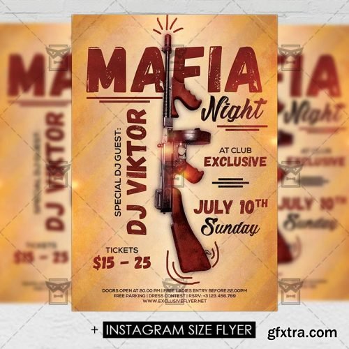 Mafia Party – Premium A5 Flyer Template