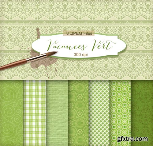 Ornamental Background Textures - Vacances Vert