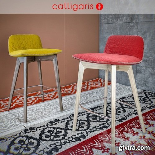 Calligaris bar stool SAMI stool 3d Model