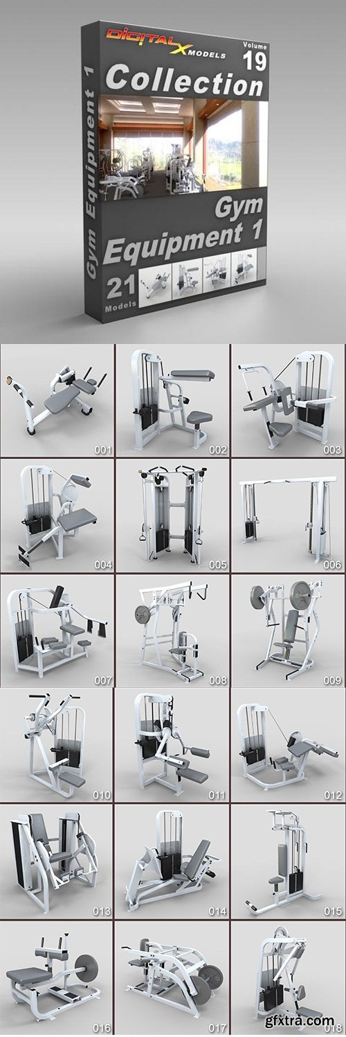 DigitalXModels - 3D Model Collection - Volume 19: GYM EQUIPMENT 1