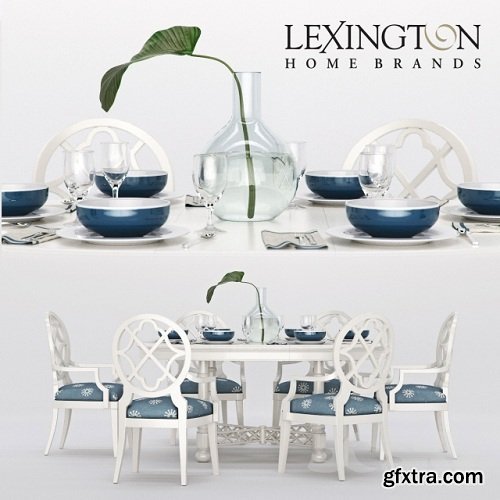 Lexingon KNAPTON HILL ROUND DINING TABLE, MILL CREEK ARM CHAIR