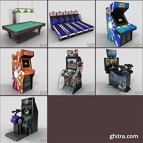 DigitalXModels - 3D Model Collection - Volume 25: ARCADE GAMES