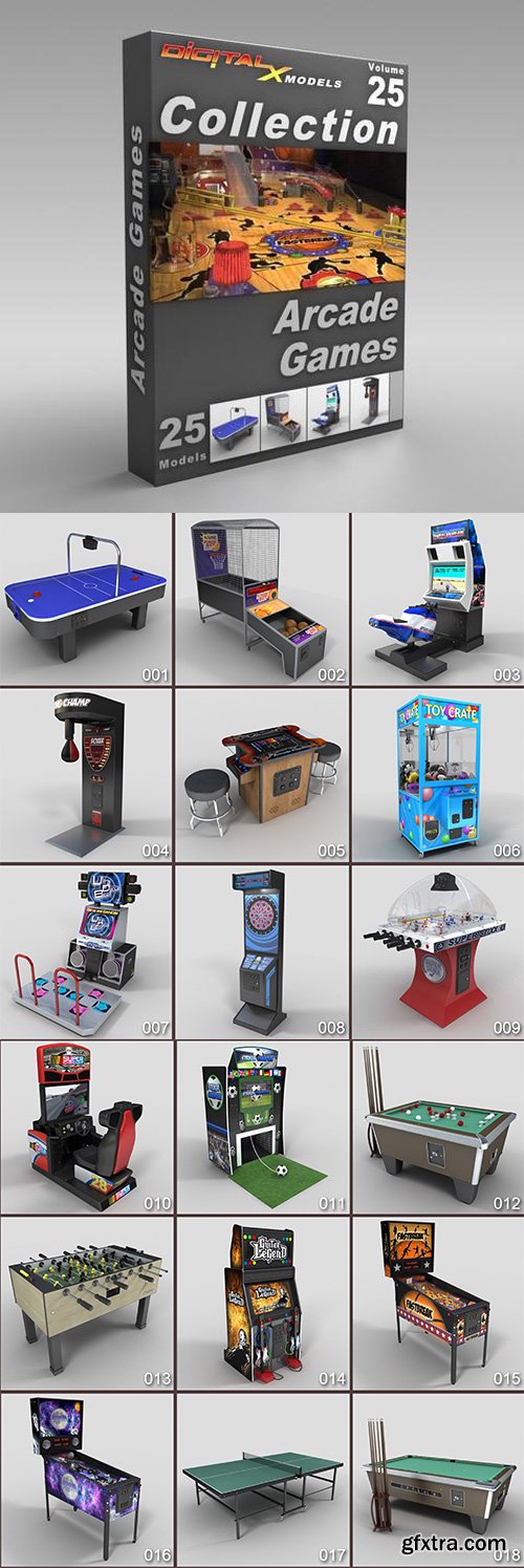 DigitalXModels - 3D Model Collection - Volume 25: ARCADE GAMES