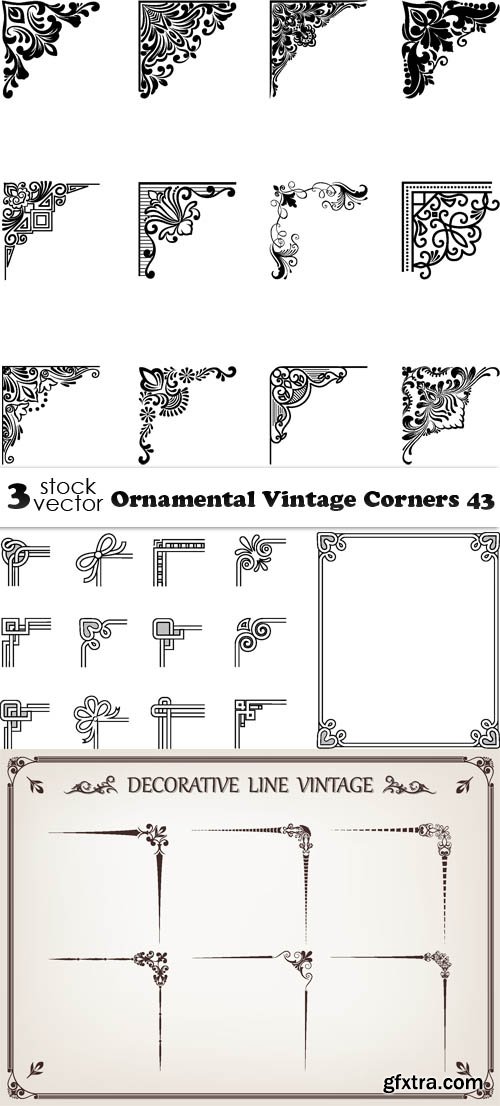 Vectors - Ornamental Vintage Corners 43