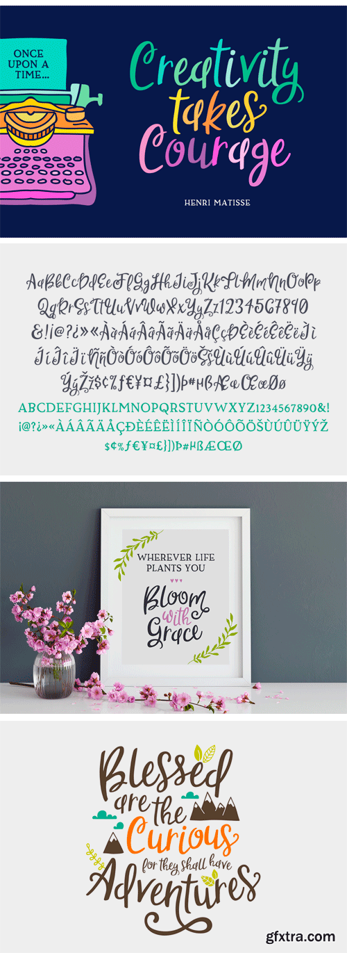 Fontbundles - Sweet Nothings Script + Bonus Font 56105