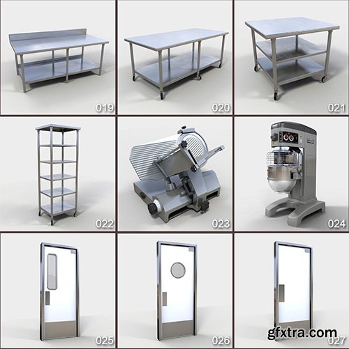 DigitalXModels - 3D Model Collection - Volume 31: RESTAURANT EQUIPMENT