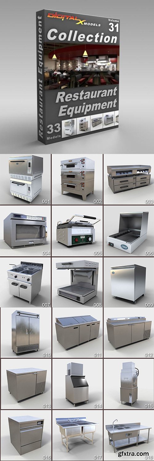 DigitalXModels - 3D Model Collection - Volume 31: RESTAURANT EQUIPMENT