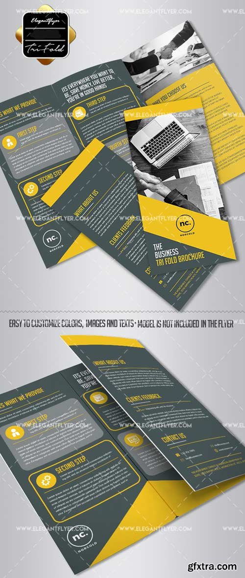 Business V21 2018 Tri-Fold Brochure PSD Template