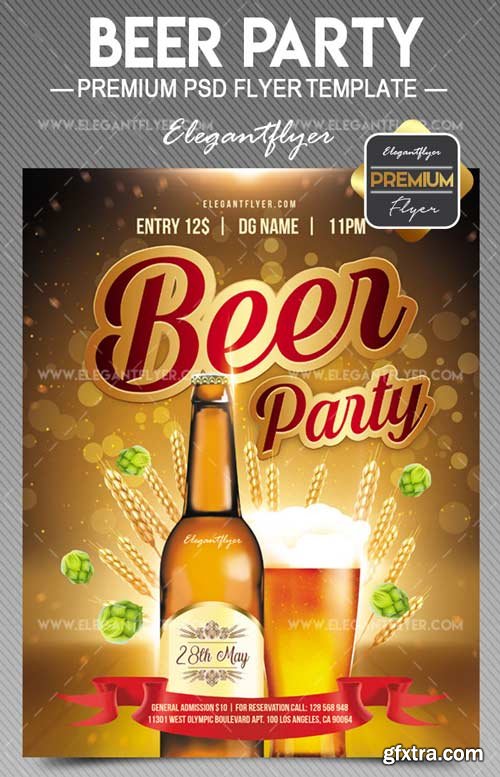 Beer Party V9 2018 Flyer PSD Template