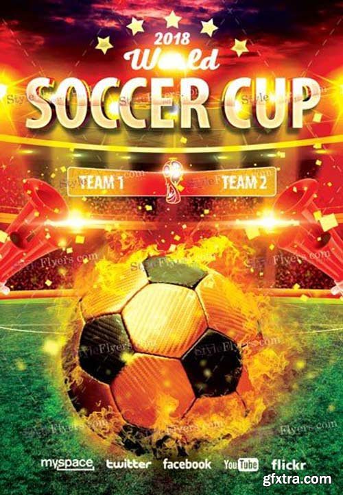 World Soccer Cup V2 2018 PSD Flyer Template