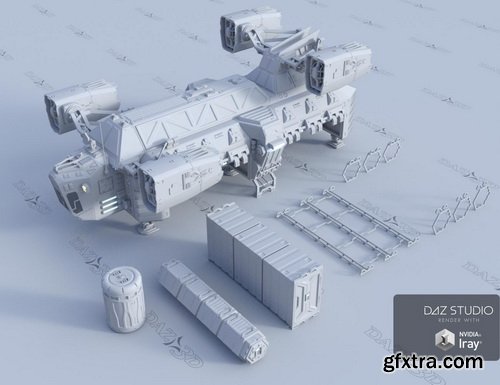 Daz3D - Sci-fi Cargo Ship