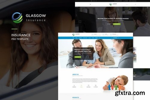 Glasgow  Insurance PSD Template
