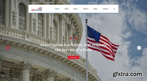 Senator  Politics PSD Template