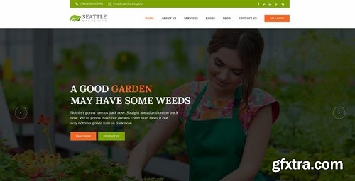 Seattle  Gardening PSD Template