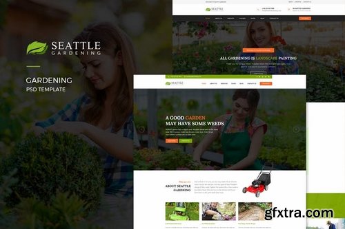 Seattle  Gardening PSD Template