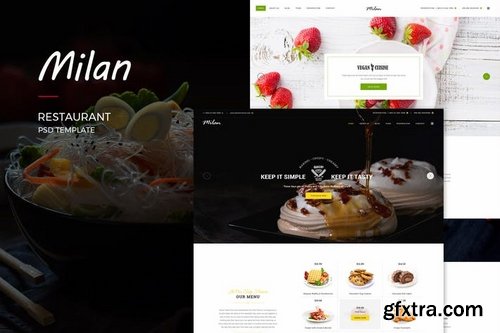 Milan  Restaurant PSD Template