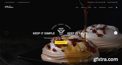 Milan  Restaurant PSD Template