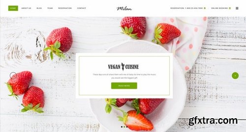 Milan  Restaurant PSD Template