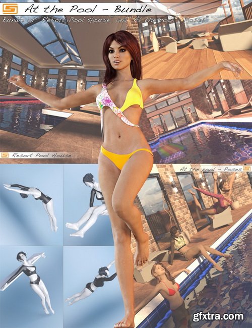 Daz3D - At the Pool - Bundle