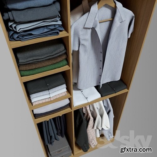 Wardrobe clothes 3d Model