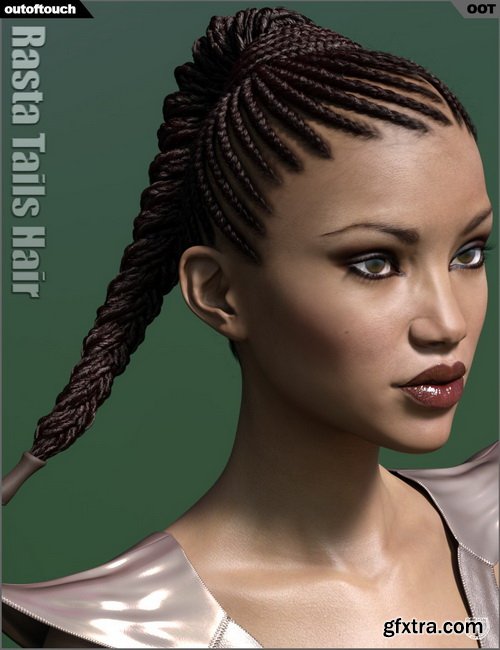 Daz3D - Rasta Tails Hair and OOT Hairblending 2.0 for Genesis 3 Female(s)