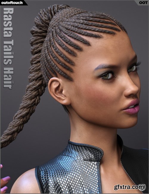 Daz3D - Rasta Tails Hair and OOT Hairblending 2.0 for Genesis 3 Female(s)