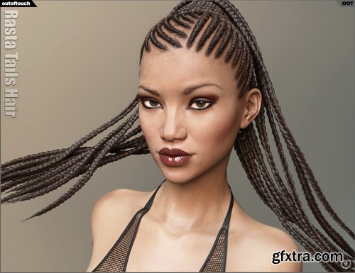 Daz3D - Rasta Tails Hair and OOT Hairblending 2.0 for Genesis 3 Female(s)