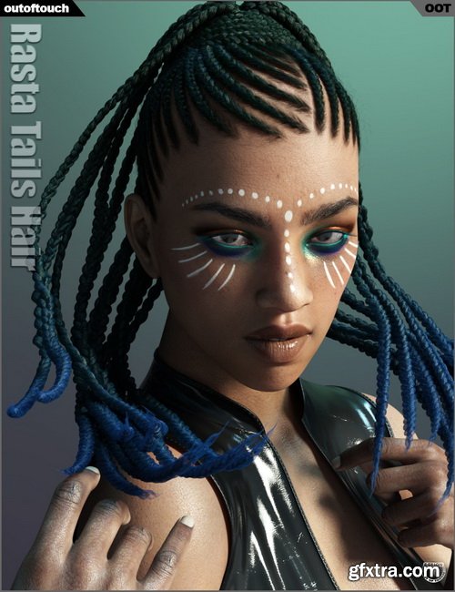 Daz3D - Rasta Tails Hair and OOT Hairblending 2.0 for Genesis 3 Female(s)