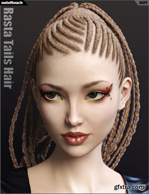 Daz3D - Rasta Tails Hair and OOT Hairblending 2.0 for Genesis 3 Female(s)