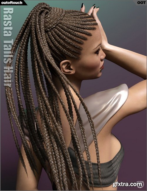 Daz3D - Rasta Tails Hair and OOT Hairblending 2.0 for Genesis 3 Female(s)