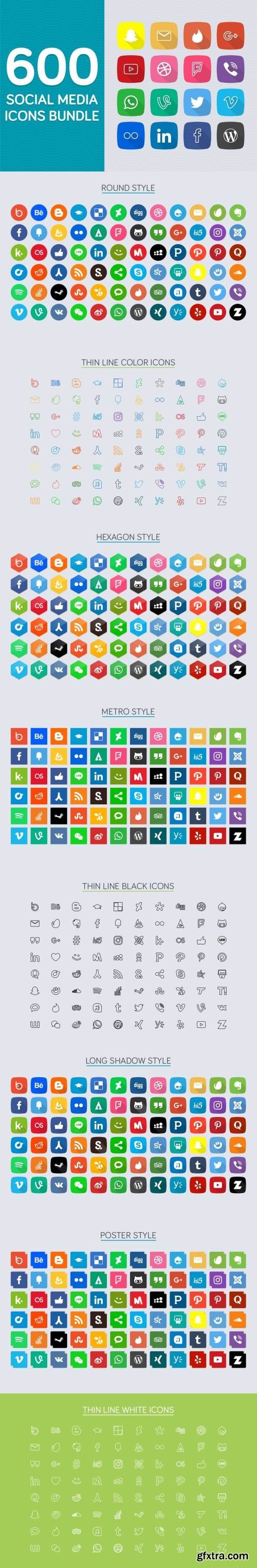 Social Media Icons Bundle