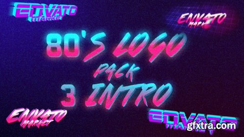 Videohive 80's Logo Intro Pack 3 in 1 19497990